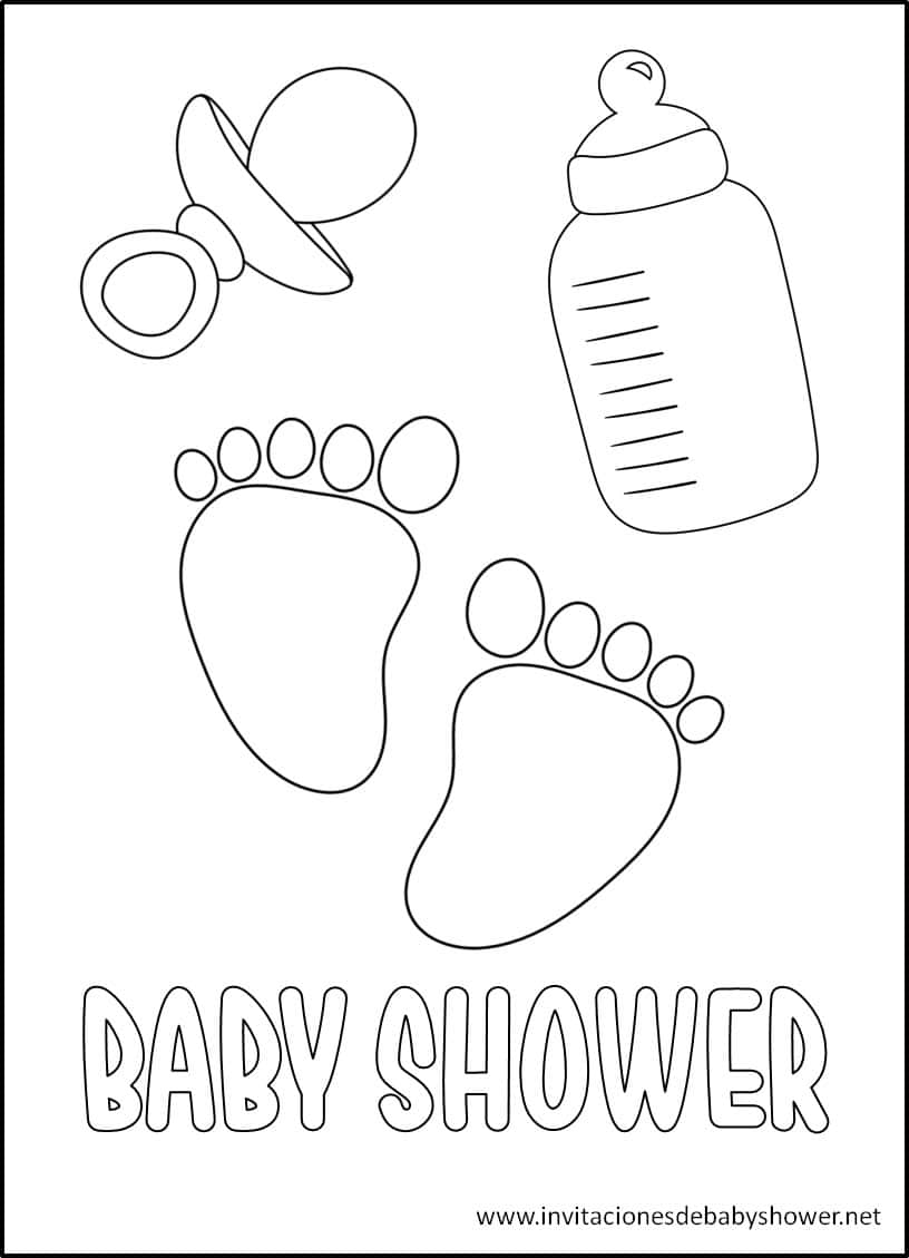 ▷ Las Mejores imágenes de Baby Shower para colorear gratis【2020】