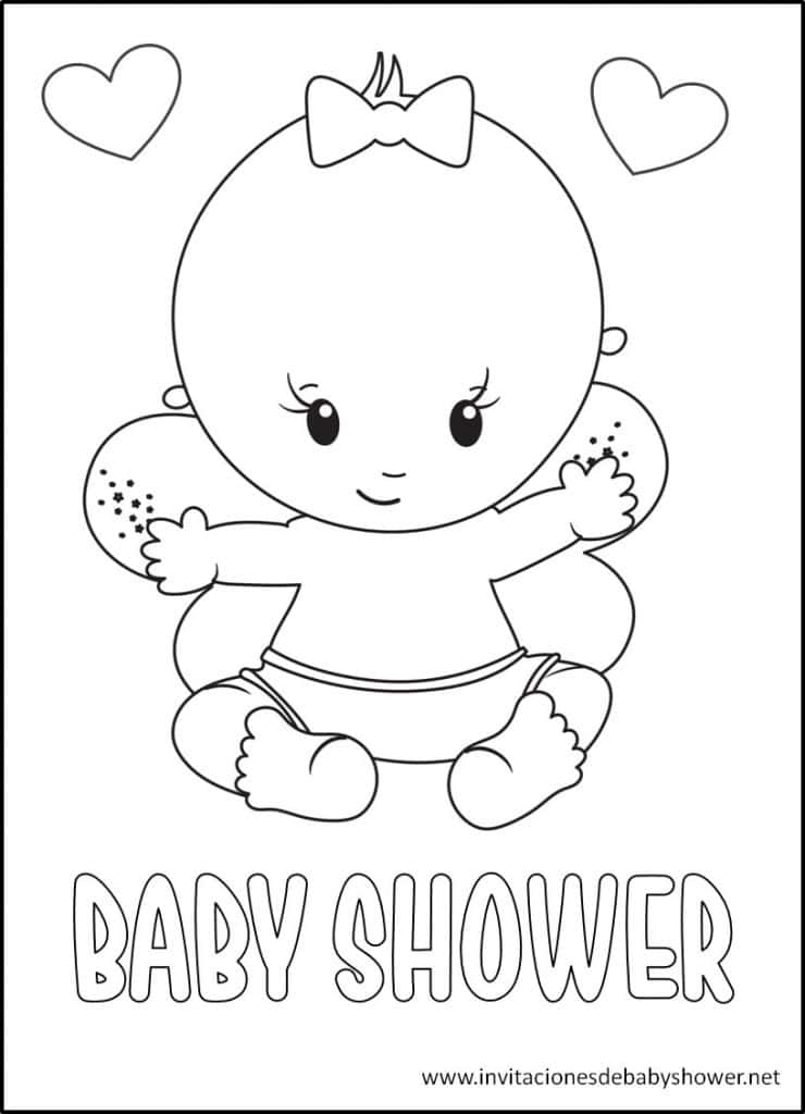 Baby Shower para colorear bebe