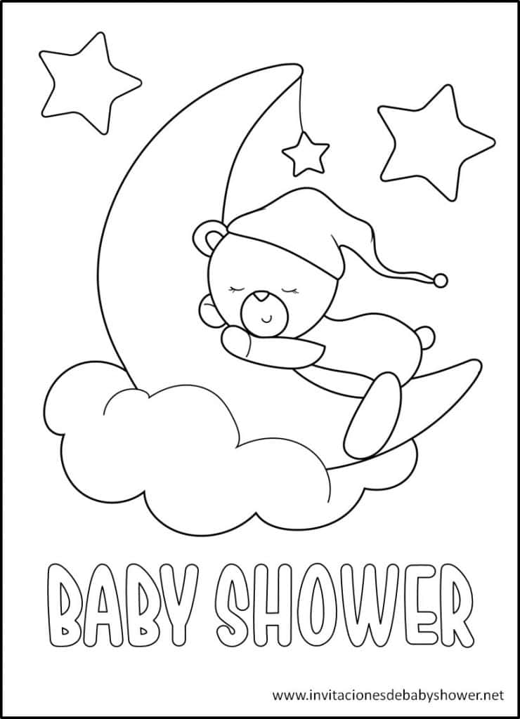 Baby Shower para colorear 