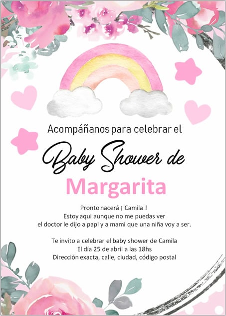 Featured image of post Frases Para Baby Shower Nena Lona meses arco ris marcar babyshower nacimiento