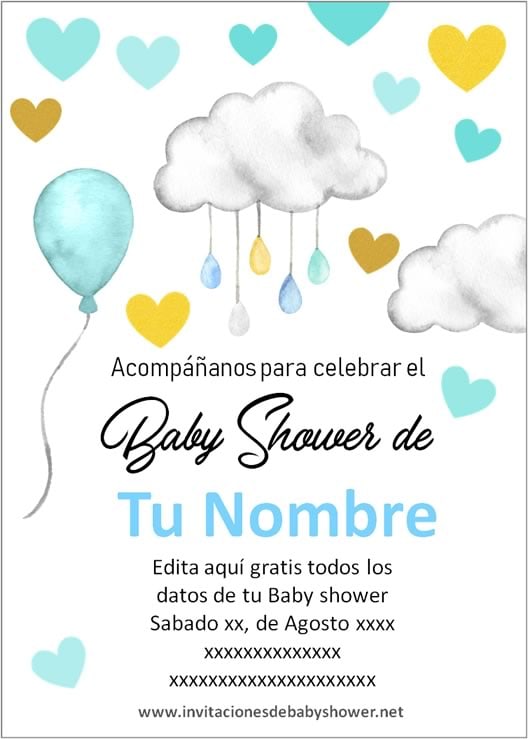 ▷ Elefante rosada con globos para baby shower