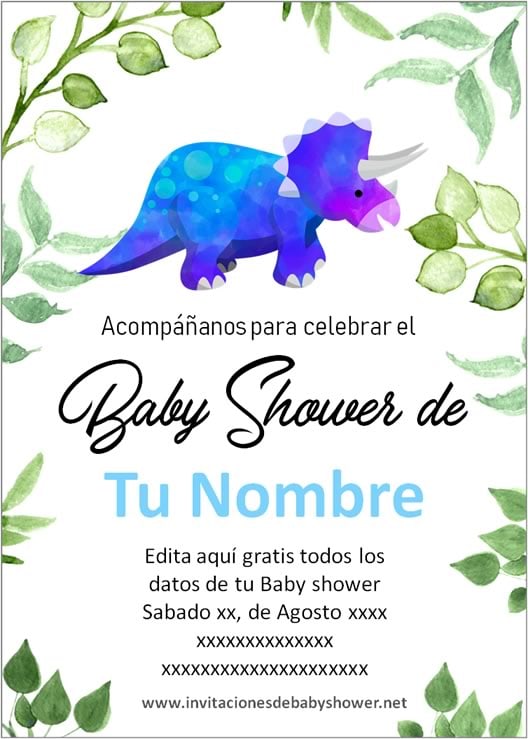 Featured image of post Invitaciones De Dinosaurios Para Editar E Imprimir Gratis Crea f cilmente tus tarjetas de boda ahora mismo