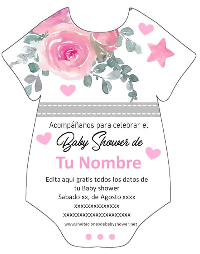 Invitación Pañalero Baby Shower