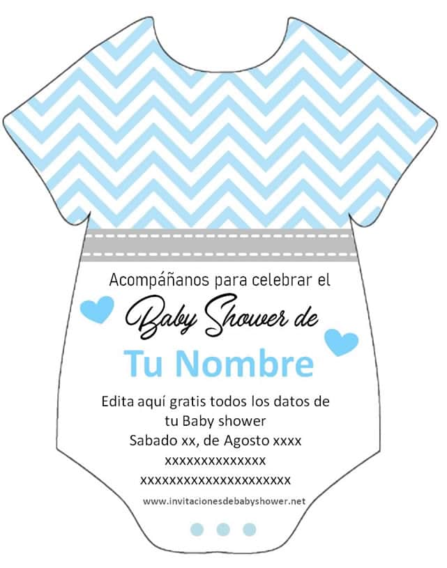 Invitación Baby Shower Pañalero